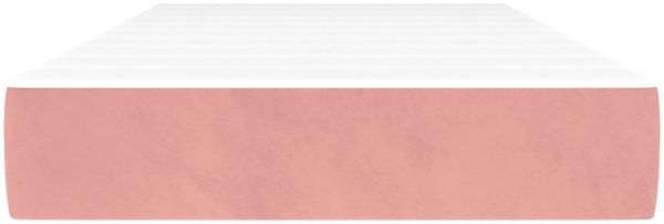 vidaXL Taschenfederkernmatratze Mittel Rosa 90x190x20 cm Samt 347713 Bild 3