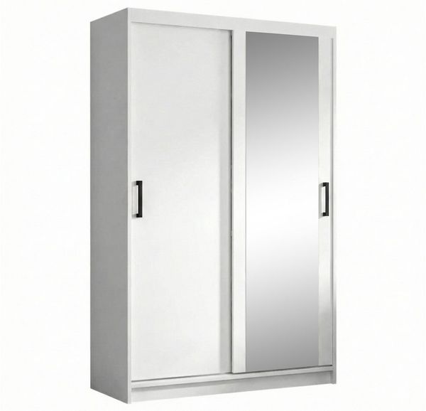 Beautysofa Kleiderschrank HELA moderner Kleiderschrank mit Spiegel (Schiebetürenschrank mit Kleiderstange und Regalböden, Schrank für Schlafzimmer, Flur & Ankleidezimmer) wahlweise ohne oder mit Schubkasteneinsätzen