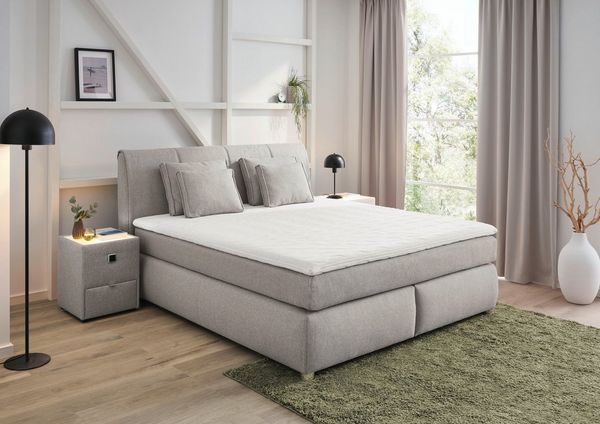 Jockenhöfer Gruppe Boxspringbett "Carla", wahlweise mit oder ohne Bettkasten, inkl. 4 Kissen, erhältlich in den Breiten 160 & 180cm