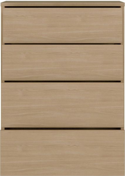 Forte Alice Springs Kommode 70 80, modern-minimalistisch, 4 Schubladen, Wohn-/Schlafzimmer, Holzwerkstoff, Elegancia Eiche Holzdekor, 74,5 cm breit x 99,1 cm hoch x 34,9 cm tief Bild 3