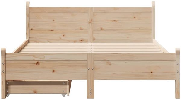 vidaXL Massivholzbett ohne Matratze 135x190 cm Kiefernholz 3309785 Bild 4
