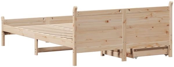 vidaXL Massivholzbett ohne Matratze 135x190 cm Kiefernholz 3309785 Bild 8