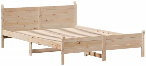 vidaXL Massivholzbett ohne Matratze 135x190 cm Kiefernholz 3309785 Bild 5