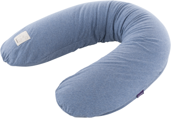 Träumeland Bezug für Sillkissen, 180 cm, atmungsaktiv & waschbar, 100 % Baumwoll-Jersey, Blau