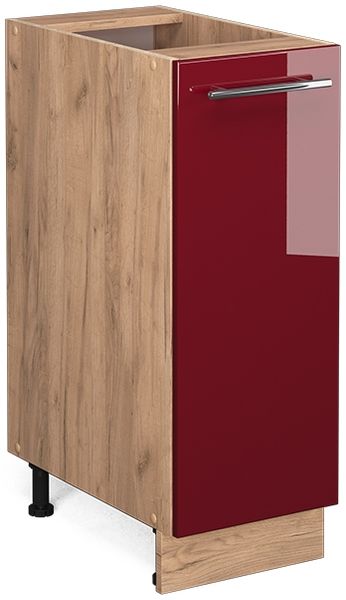 Apothekerschrank Fame-Line Bordeaux Hochglanz 30 cm ohne Arbeitsplatte Vicco