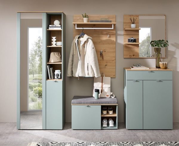 Innostyle Garderoben-Set Bari Garderobenprogarmm, BxHxT 264x202x38 cm, (Set, 5-St), Besteht aus 5 Typen