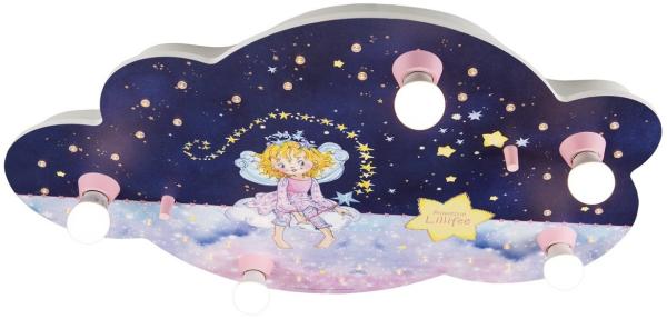 Elobra 138458 LED Deckenleuchte Bildwolke Lillifee Gute Nacht Sternenzauber rosa blau