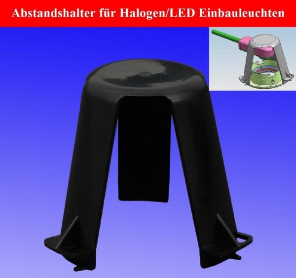 TRANGO Einbauleuchte, 20er Pack Abstandshalter ASH*20 Hitzeschutz für LED Halogen Einbauleuchten Einbaustrahler Einbauspots