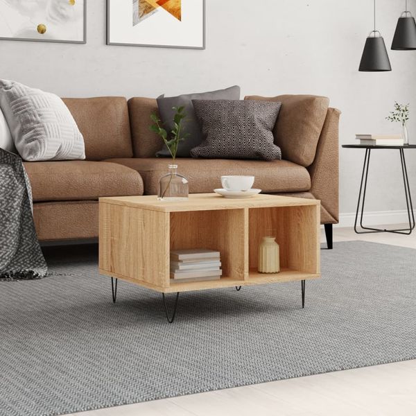 vidaXL Couchtisch Sonoma-Eiche 60x50x36,5 cm Holzwerkstoff 830543