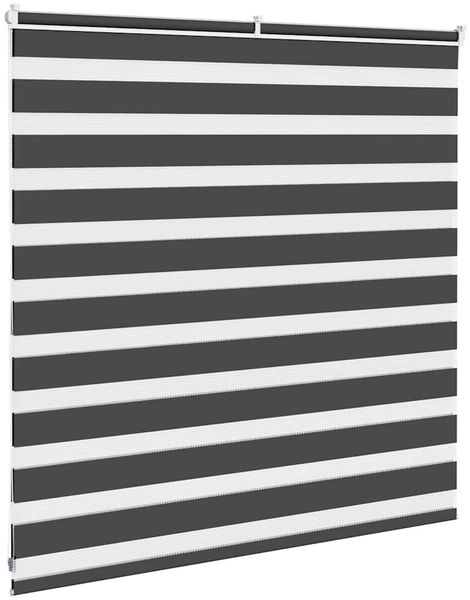 vidaXL Doppelrollo Schwarz 150x100 cm Stoffbreite 145,9 cm Polyester 4014219 Bild 4