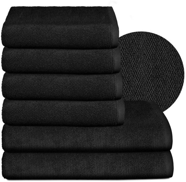 Beautex Handtuch Set Handtuch Set, Made in Europe, Frottier, (Multischlaufen-Optik, Frottier Premium Set aus 100% Baumwolle 550g/m)