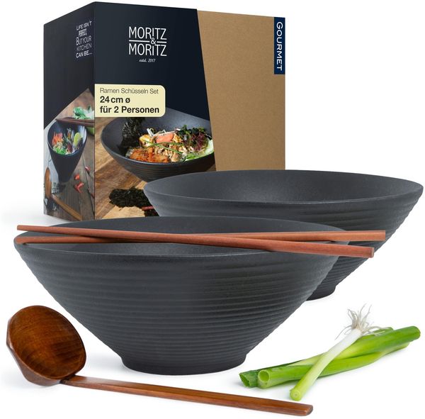 Moritz & Moritz 2x Ramen Schwarz mit Rillen