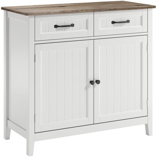 Bealife Küchen-Sideboard, Buffet-Schrank mit 2 Schubladen und 2 Türen, Küchenschrank mit Arbeitsplatte für Wohnzimmer, Esszimmer und Küche