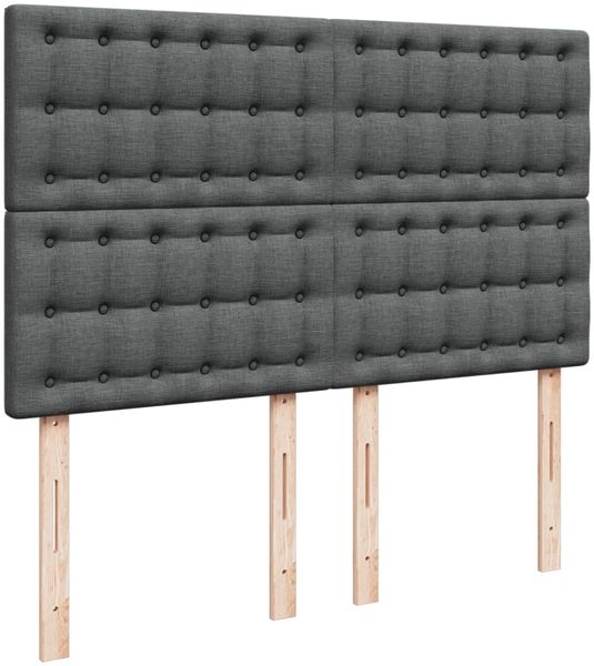 vidaXL Boxspringbett mit Matratze Dunkelgrau 160x200 cm Stoff 3292854 Bild 7