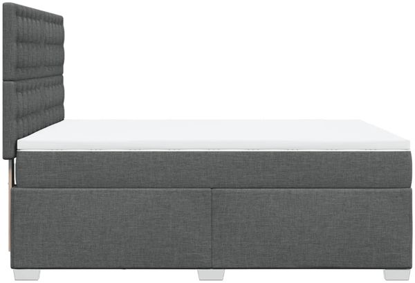 vidaXL Boxspringbett mit Matratze Dunkelgrau 160x200 cm Stoff 3292854 Bild 11