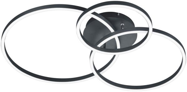 LED Deckenleuchte WINONA dimmbar mit Fernbedienung Schwarz, Breite 78cm Bild 2