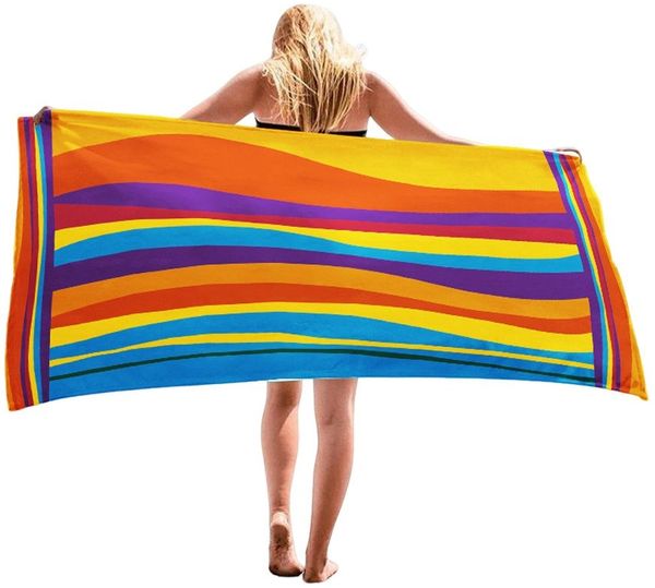 Diwzbyn Strandtuch 70x140 cm Strandlaken Strandhandtuch Mikrofaser Schnelltrocknend, (1-St), Leichtes, Sandfrei, Badetuch für Strand Schwimmen Sauna Camping