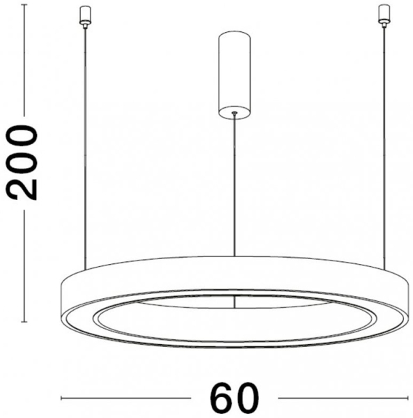 Nova Luce 9558600 STING LED Pendelleuchte 60cm 3000K Weiss dimmbar Bild 6