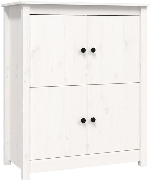 Sideboard, Kommode Weiß 83x41,5x100 cm Massivholz Kiefer j3391p