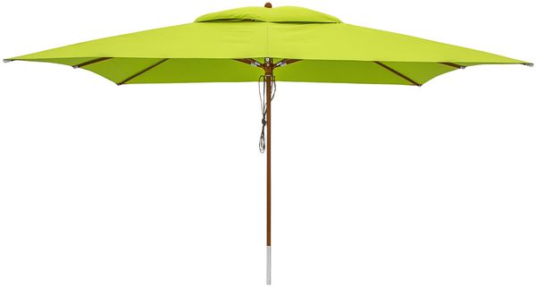 Apfel Grün / Limette - anndora Sonnenschirm 3x4 m eckig Apfelgrün Winddach UV-Schutz