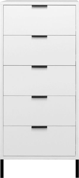 Kommode Erna 51x45x123 Kreidegrau matt Lack 14727-Q