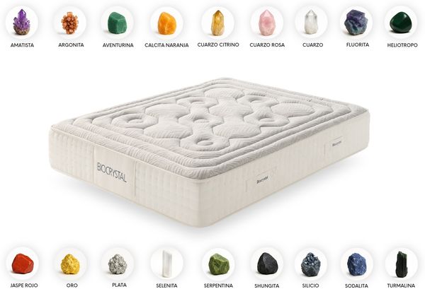 Moonia Biocrystal Selenium 30 Matratze Viskoelastischer Schaum Grau 80x190cm