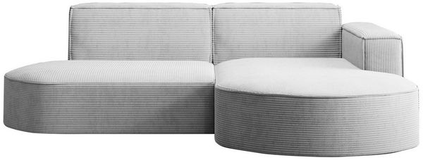 Kaiser Möbel Ecksofa Designer MODENA STUDIO L stoff Cord, Ecksofa, Cord Sofa, L-Form, Links/Rechts wählbar