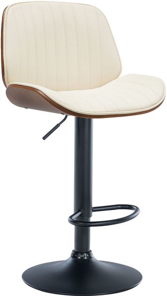 CLP Barhocker Nova Kunstleder drehbar mit Höhenverstellung,walnuss/creme