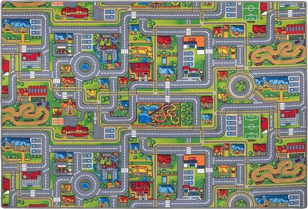 Snapstyle Kinder- und Spielteppich, 100% Polyamid, Abenteuerland, 80x160 cm