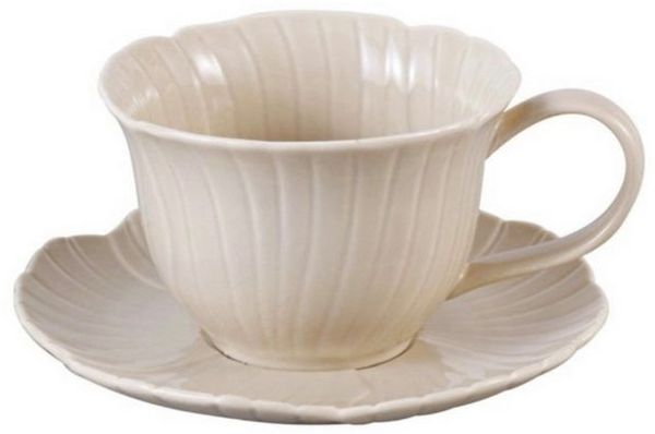 EKA Kaffeeservice Florange Beige Kaffee-Set (12-tlg), Porzellan