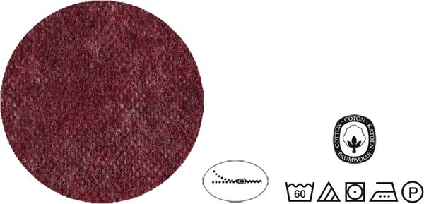biberna Melange-Flanell Kissenbezug 0840500 MELANGE UNI, burgunder, 1x 80x80 cm Bild 5
