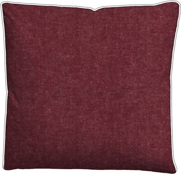 biberna Melange-Flanell Kissenbezug 0840500 MELANGE UNI, burgunder, 1x 80x80 cm Bild 2