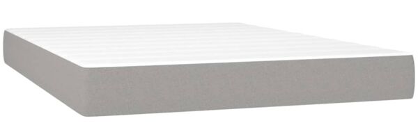 vidaXL Polsterbett mit Matratze Hellgrau 140x200 cm Stoff Bild 5