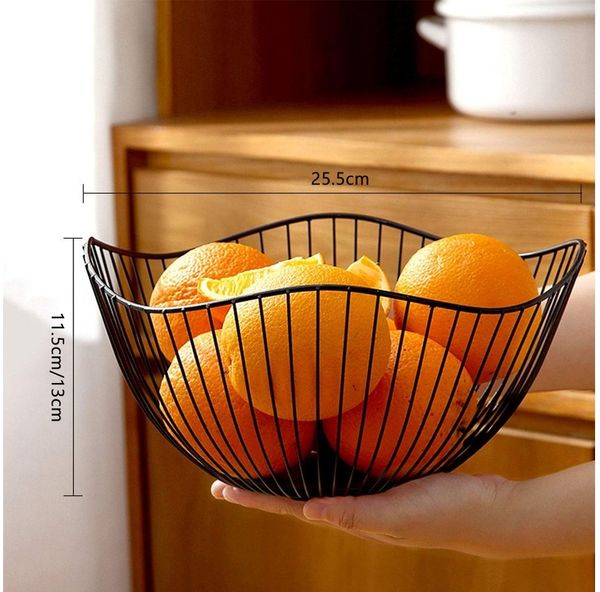 TUWENA Obstschale Metall Obstschale, Rund Früchtekorb, für Obst, Gemüse, Kleinigkeiten