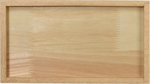 ASA Selection wood Holztablett rechteckig, Tablett, Serviertablett, Gummibaumholz, Natur, 14x25 cm, 53690970