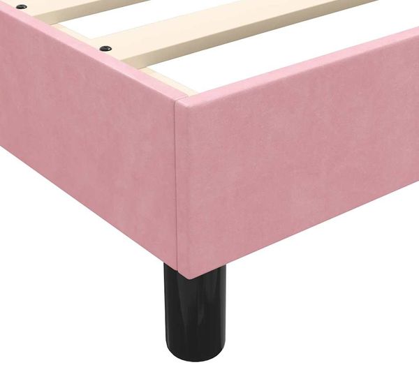vidaXL Boxspringbett mit Matratze Rosa 140x220 cm Samt 3316550 Bild 10