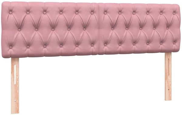 vidaXL Boxspringbett mit Matratze Rosa 140x220 cm Samt 3316550 Bild 6