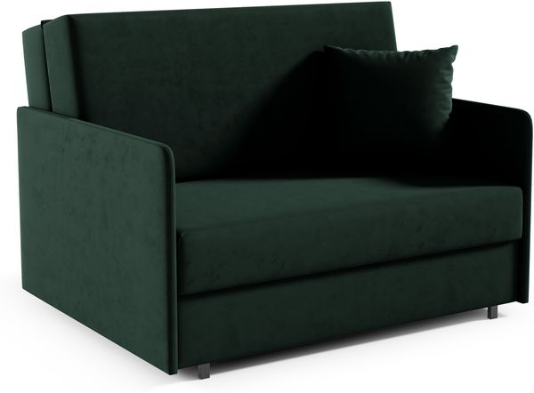 Zweiersessel ASTRA II, 2-Sitzer Schlafsofa, Jugendsofa mit Schlaffunktion, ausziehbare Couch, mit Bettkasten, inkl. Kissen, Kronos 14, 85 x 97 x 120 cm