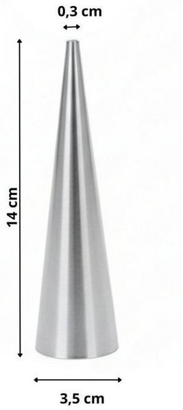 BIG-PAN Backform Backform 10-er Set Trubotschki aus Edelstahl, groß, L-14 cm Ø3,5 cm, (Cannoli Trubotschki)