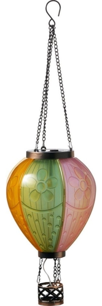 Northpoint LED-Hängeleuchte mit Solarpanel Laterne Heißluftballon Windlicht Garten Deko