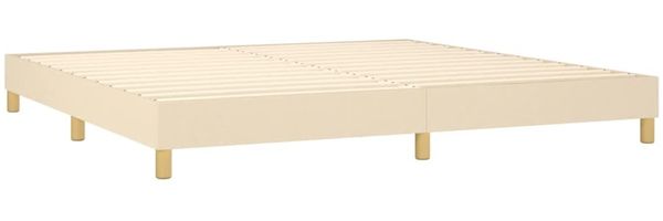 Boxspringbett mit Matratze Stoff Creme 200x200 cm, Härtegrad: H2 [3130302] Bild 4