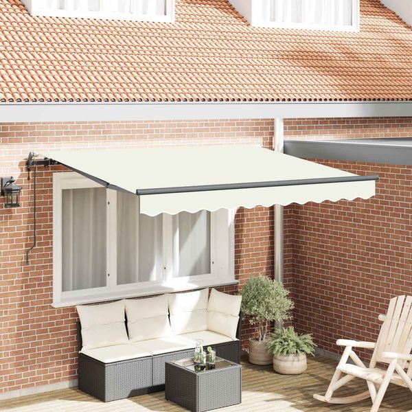vidaXL Einziehbare Markise Creme 250 x 200 cm Stoff 3329360