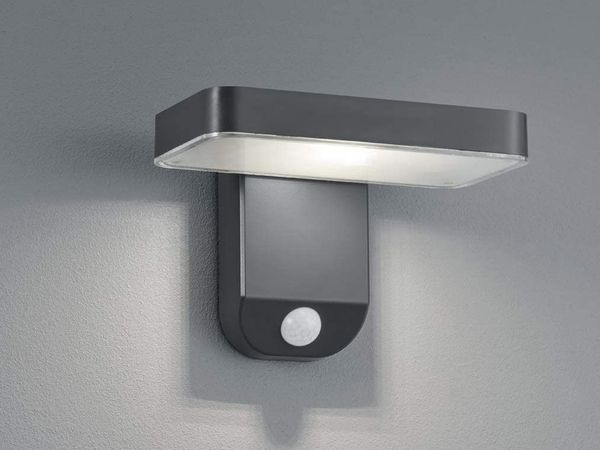 LED Solar Wandleuchte, Bewegungsmelder, H 12 cm, ESQUEL
