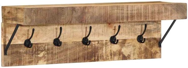 vidaXL Garderobenständer Braun 73 x 19 x 23 cm Massivholz Mango 4102745