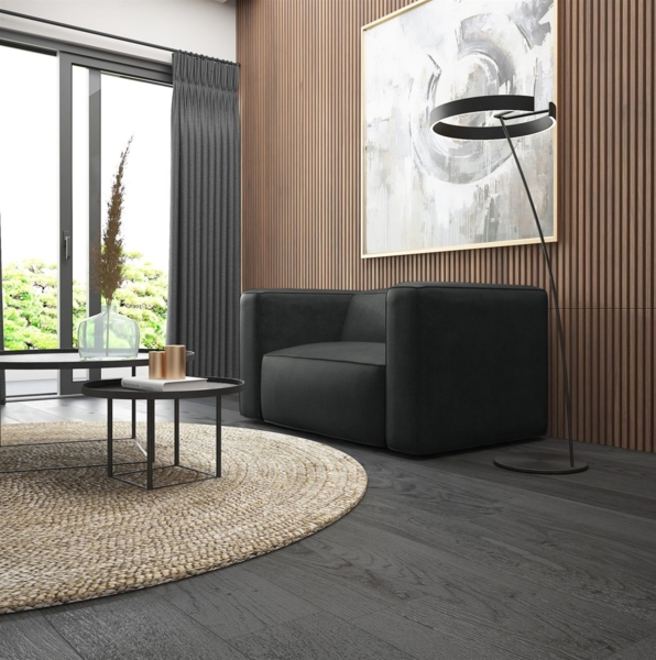 Sessel Designersessel HELMER in Stoff Pola Anthrazit