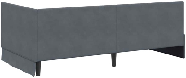 vidaXL Eckbettgestell mit Kopfteil Dunkelgrau 90 cm x 190 cm Stoff 42016298 Bild 6