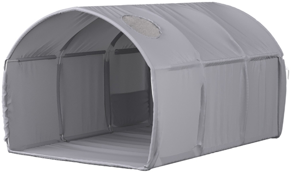 Tunnelzelt Kubby Grau 100 x 80 cm mit Fenster Vitalispa