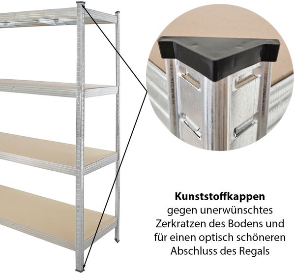 2x Schwerlastregal 180x160x60 cm Traglast 1000 kg Steckregal Lagerregal Kellerregal Werkstattregal Bild 5