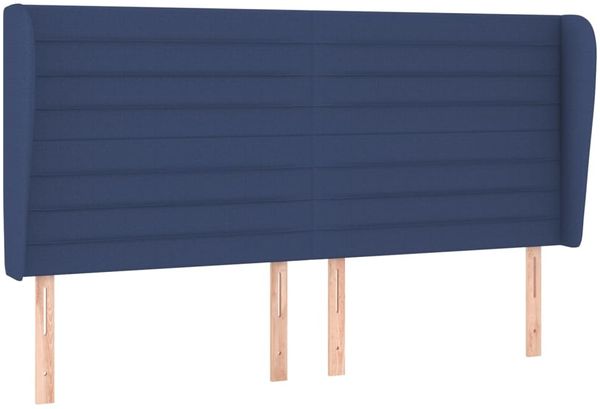 Boxspringbett mit Matratze Stoff Blau 200x200 cm, Härtegrad: H2 [3128075] Bild 6