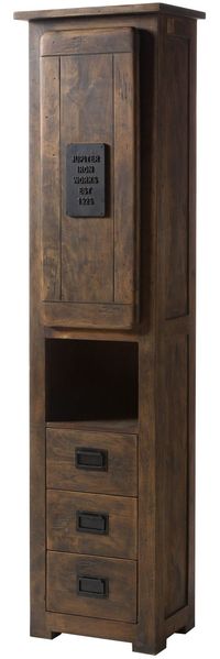 Hochschrank Mango 50x35x195 braun lackiert RAILWAY #479